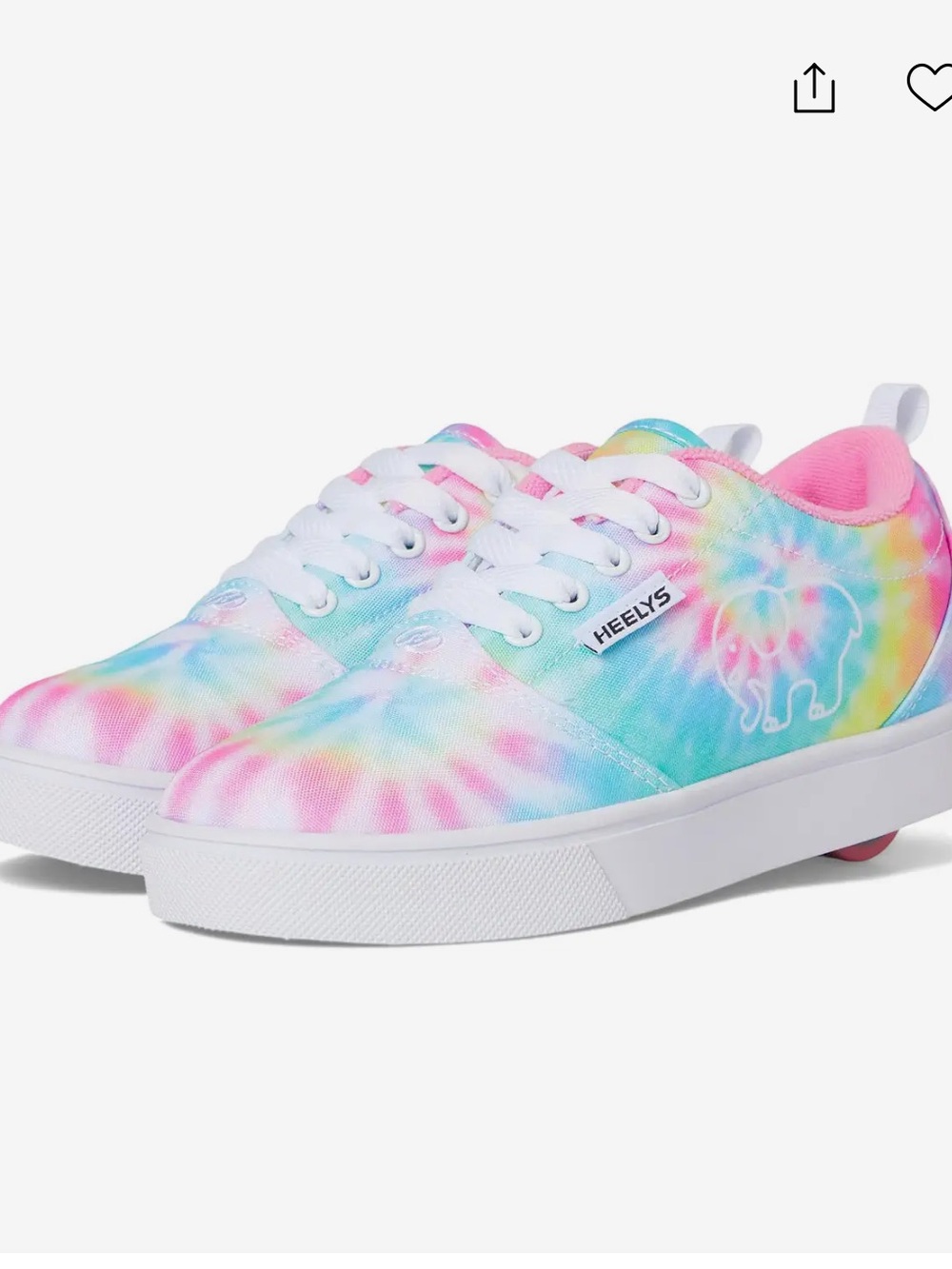Heelys Kids' Tie-Dye Lace-Up Sneakers in Pink, Blue, Yellow, no laces